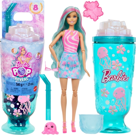 Barbie Pop Reveal podmorski svet – punčka z 8 presenečenji