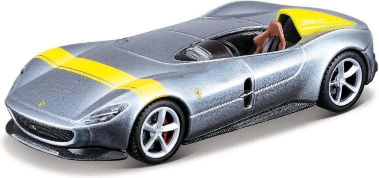 Maisto Speed Icons Ferrari Monza SP1 srebrno-rumen 1:64