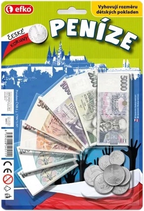 EFKO otroški denar – češke krone (bankovci in kovanci)