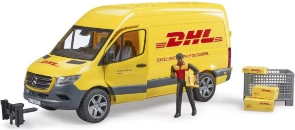 Bruder Mercedes-Benz Sprinter DHL z voznikom in dodatki