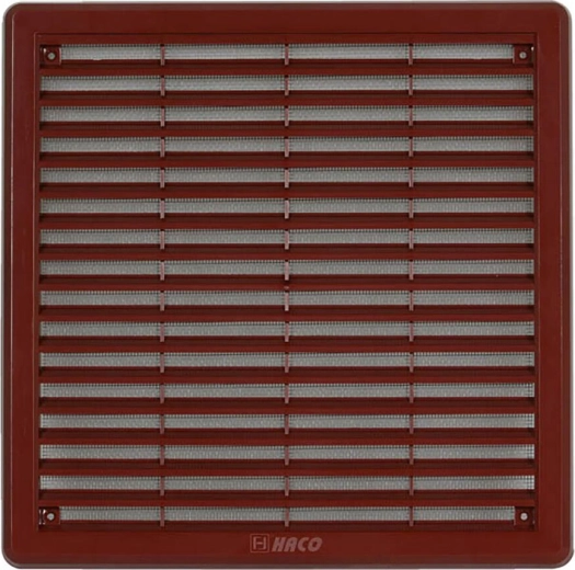 Prezračevalna rešetka z mrežico 250 × 250 mm rjava