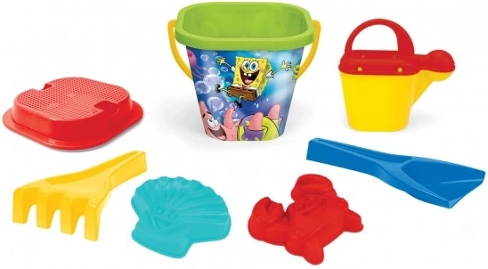 komplet za pesek 7 kosov SPONGEBOB, 3 barve, mreža