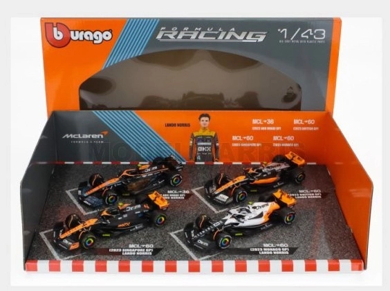 Bburago Formula Racing F1 McLaren Team 1:43 - 4 kosi
