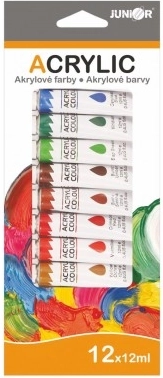 Akrilne barve 12×12 ml v škatli