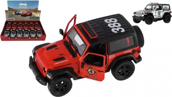 Model avtomobila Jeep Wrangler Policija 2018 na vzmetni pogon