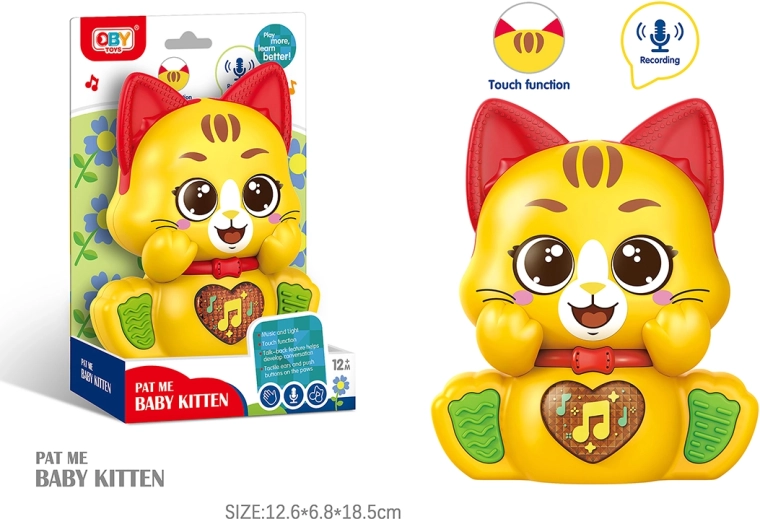 Govorijoča mačka s svetlobnimi in zvočnimi učinki 12 cm