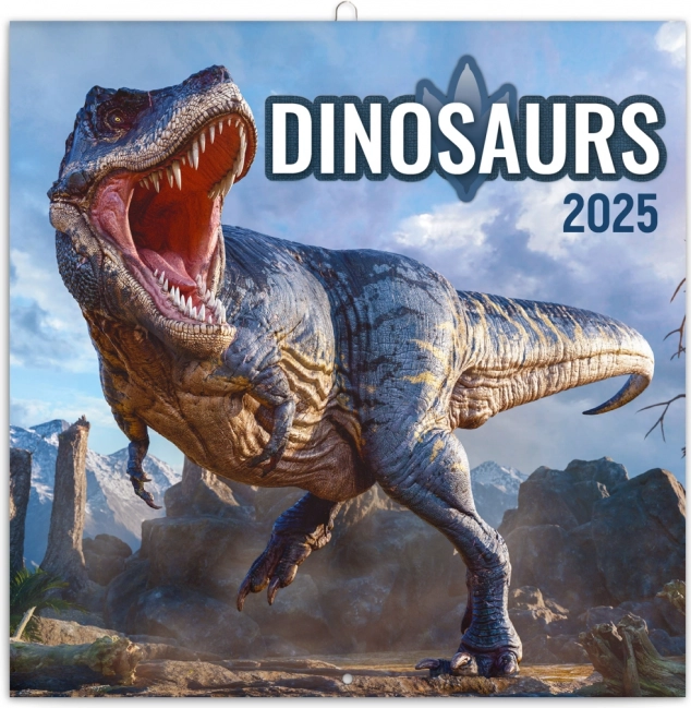 Beležniški koledar Dinozavri 2025 30 × 30 cm