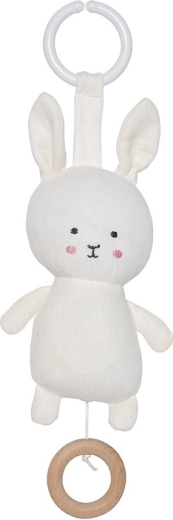 Jabadabado Bunny tekstilni glasbeni zajček bel