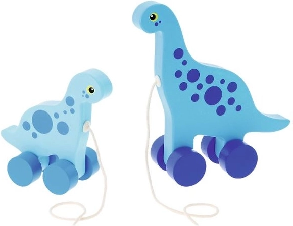 Trefl lesena vlečna igrača dinozavri sauropod
