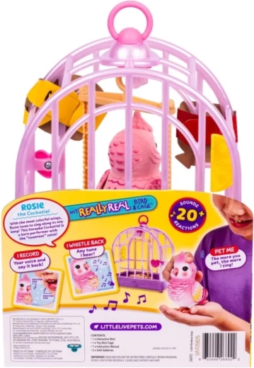 Moose Little Live Pets talking bird with cage - 1 piece