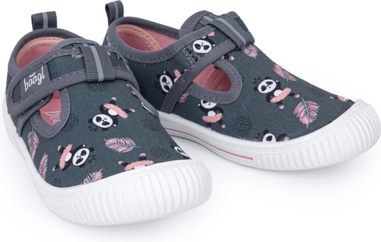 Baagl kids' indoor shoes Panda size 28