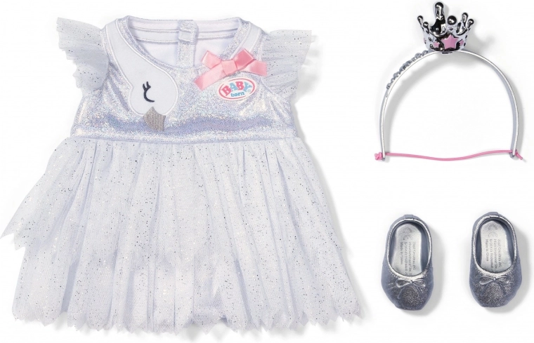 Bleščeč baletni videz z motivom laboda