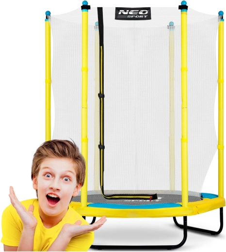 Vrtna otroška trampolina 140 cm z notranjo mrežo NEO-SPORT