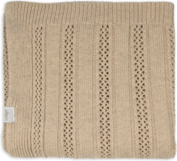 Lodger merino newborn blanket tan beige