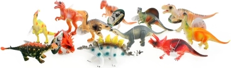 Majhni gumijasti dinozavri – set 12 kos