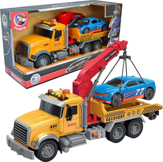 Vlečno vozilo z dirkalnim avtom 1:12