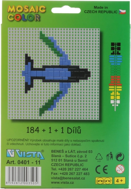 Konstrukcijska igra Mosaic Color 2v1 – helikopter in letalo, 186 kosov