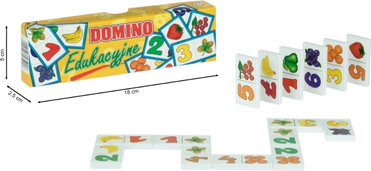 Plastično izobraževalno domino – številke in sadje