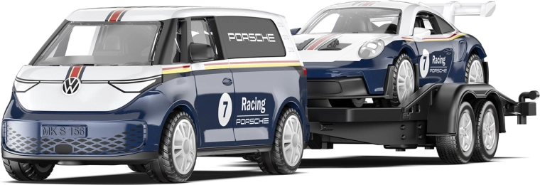 Siku Super VW ID. Buzz s prikolico in Porsche 911 GT3 RS