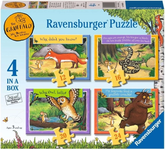 Ravensburger sestavljanka Gruffalo: pravljične zgodbe 4v1