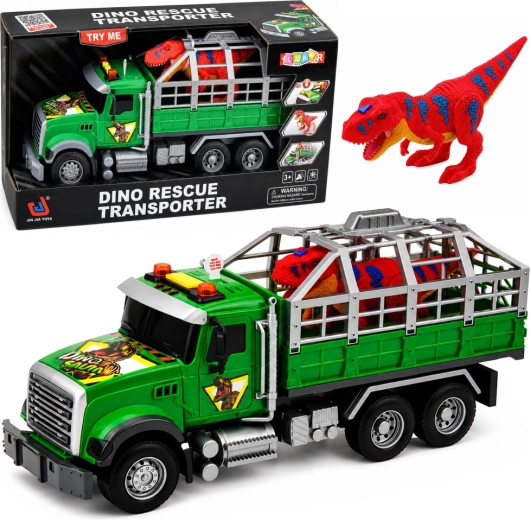 Otroški dino transporter – tovornjak s kletko, zvoki in lučmi 36 cm - 1 kos