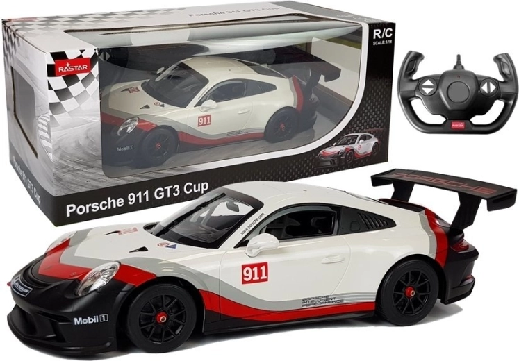 Daljinsko vodeni avto Porsche 911 GT3 CUP Rastar 1:14 belo