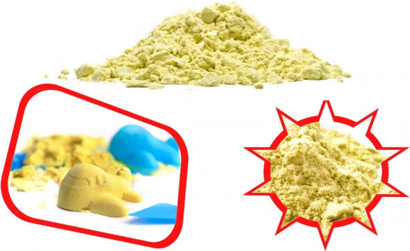 Magčni kinetični pesek za otroke 1 kg – rumen