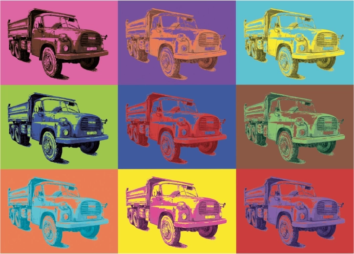 Iconic Tatra in pop-art design