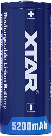 Polnilna Li-ion baterija XTAR 26650 5200 mAh 3,6 V (button top)