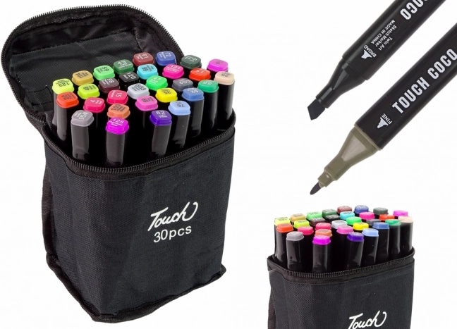 Komplet 30 alkoholnih flomastrov Touch v etuiju
