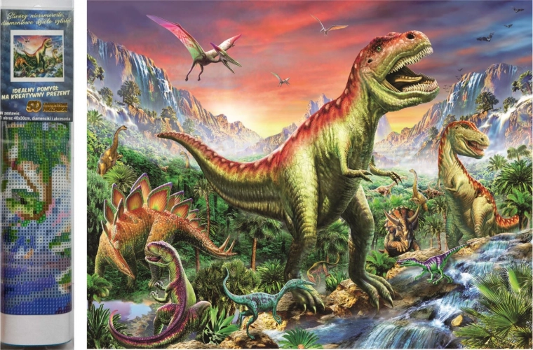 Diamantno slikanje Vladar prazgodovine 30 × 40 cm
