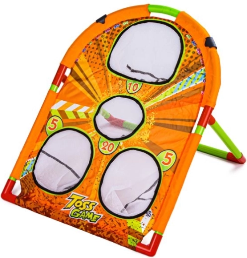 Target with scoring holes for accurate throws