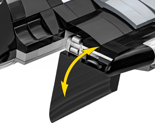 Movable elements for a more realistic depiction of flight