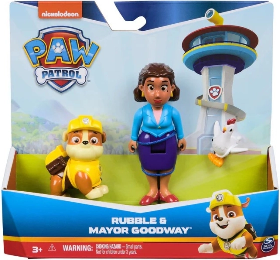 Komplet figur TLAPKOVA PATRULJA - Rubble in županja Goodway s Chickaletto