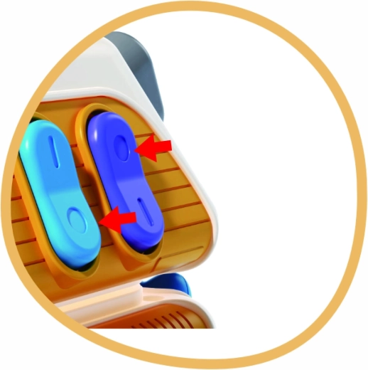 Stikala, gumbi in drsniki za fino motoriko