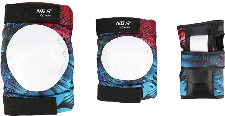 Komplet ščitnikov NILS Extreme H734 – bel – M
