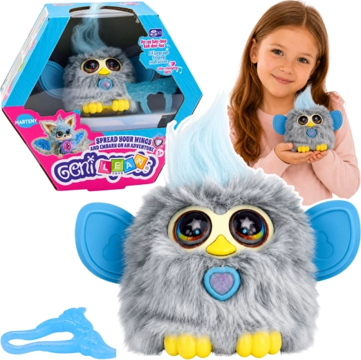 Interaktivno bitje Genie Pets z lučkami in zvoki, sivo