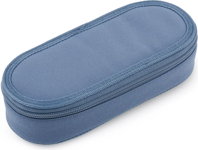 Ovalna dijaška peresnica Topgal v denim modri barvi