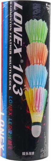 Badmintonski košek z perjem in lučko