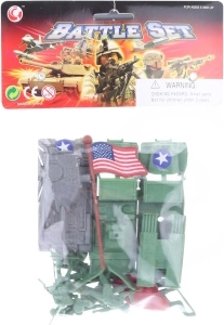 Vojaki v vrečki – set figuric in vojaških vozil