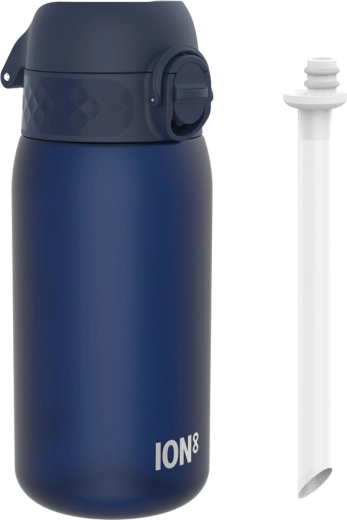 ION8 otroška steklenica za vodo s slamico BPA Free 350 ml, navy – 1 kos