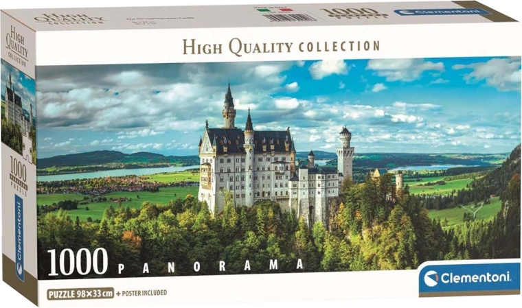 Panoramske sestavljanke CLEMENTONI – grad Neuschwanstein, 1000 koščkov