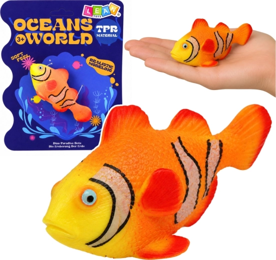 Gumijasta figurica klovnske ribice (očkate) (»brihatke«) 10,5 cm