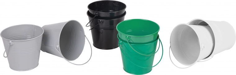 Classic World barviti kovinski vedri, komplet 8 kosov