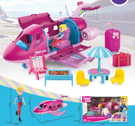 Airplane with passengers 36 cm