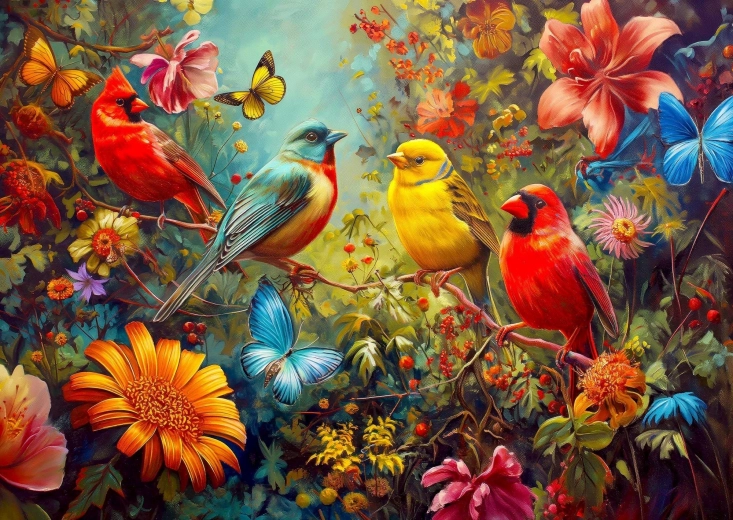 Sestavljanka Enjoy Čivkanje in trepetanje 1000 koščkov