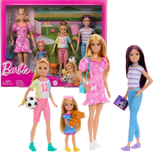 Barbie sestre – set 4 punčk z dodatki