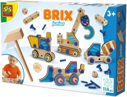 SES BRIX Junior konstrukcijski komplet – gradbena vozila
