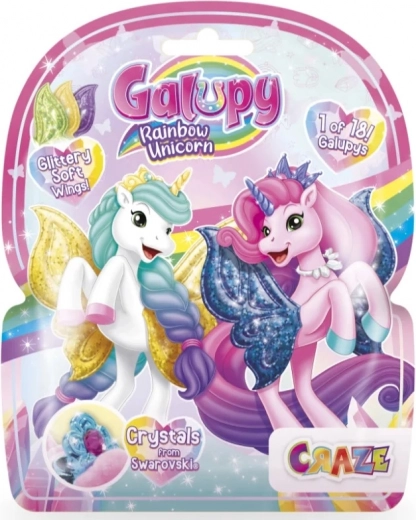 Galupy Rainbow Unicorn zbirateljska figurica samoroga s krili in kristalom Swarovski