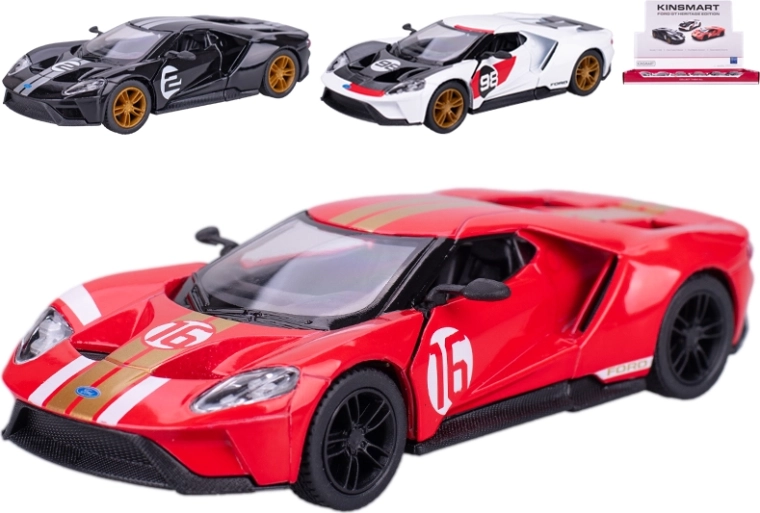 Kinsmart kovinski model Ford GT Heritage Edition 1:38 z vzvratnim pogonom